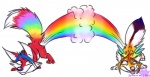 Rating: s
ID: 64501
Date: 2010-03-15 03:32:01 -0400
Status: active
Score: 8
2009 ambiguous_gender blanford's_fox canid canine colorful_theme duo fart feral fox light light_beam mammal manda_panda rainbow rainbow_arch rainbow_beam rainbow_fart_cloud rainbow_trail scribbles_(neoscribbles) sparklefur tail true_fox unusual_fart what post #64501