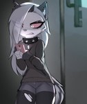 Rating: s
ID: 5422646
Date: 2025-03-09 16:43:02 -0400
Status: active
Score: 254
2022 angry anthro armwear bottomwear canid canid_demon canine canis clothed clothing collar demon digital_media_(artwork) eyelashes female fur grey_body grey_fur hair hellhound helluva_boss hi_res hoodie looking_down_at_object loona_(helluva_boss) magnaluna mammal mythological_canine mythological_creature mythology notched_ear open_mouth outline pockets red_sclera shorts solo spiked_collar spikes tail topwear white_body white_fur post #5422646