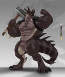 Rating: s
ID: 5585862
Date: 2025-05-20 11:35:25 -0400
Status: active
Score: 14
2024 abs absurd_res anthro backpack_strap biceps biped brown_body brown_scales brown_skin claws dragon facial_horn facial_spikes featureless_crotch fist flexing foreshadowing gradient_background hammer hi_res holding_object holding_weapon horn looking_aside male markings muscular muscular_anthro muscular_arms muscular_male muscular_thighs mythological_creature mythological_scalie mythology nipples palette pecs scales scalie serratus shield shield_on_back simple_background solo spiked_tail spikes spikes_(anatomy) standing straps striped_markings striped_tail stripes tail tail_markings tan_body tan_skin tattoo toe_claws tools triceps valentinesartx viking weapon wingless_dragon post #5585862