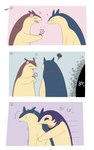 Rating: s
ID: 5618624
Date: 2025-06-03 13:58:56 -0400
Status: active
Score: 16
5:8 ambiguous_gender blue_body blue_fur blush blush_lines bodily_fluids clinging comic cute_fangs fangs feral flower flower_on_head fur generation_2_pokemon generation_8_pokemon group hi_res hisuian_form hisuian_typhlosion japanese_text nintendo open_mouth plant pokemon pokemon_(species) purple_body purple_fur red_body red_fur regional_form_(pokemon) shiny_pokemon smile sweat sweatdrop tan_body tan_fur teeth text tiger_subaru trio typhlosion post #5618624