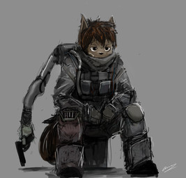 2017 anthro bulletproof_vest canine clothed clothing grey_background gun handgun hi_res holding_object holding_weapon male mammal panzery25 pistol ranged_weapon robot_arm scarf signature simple_background sitting solo weapon wolf
Rating: Safe
Score: 5
User: JAKXXX3
Date: July 01, 2017 2017 anthro bulletproof_vest canine clothed clothing grey_background gun handgun hi_res holding_object holding_weapon male mammal panzery25 pistol ranged_weapon robot_arm scarf signature simple_background sitting solo weapon wolf
Rating: Safe
Score: 5
User: JAKXXX3
Date: July 01, 2017