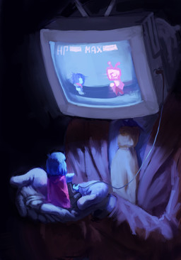 Rating: s
ID: 5663596
Date: 2025-06-23 21:57:30 -0400
Status: pending
Score: 7
absurd_res ambiguous_gender cape clothing darkner deltarune duo electronics for_a_head gameplay_mechanics hi_res humanoid kris_(deltarune) macro not_furry object_head painterly screen screen_face screen_head sitting television tenna_(deltarune) tv_head undertale_(series) wizard0rb post #5663596