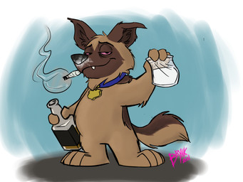 Rating: s
ID: 3798336
Date: 2023-01-07 17:22:57 -0500
Status: active
Score: 57
2021 4:3 alcohol anthro beverage black_nose bottle brown_body brown_fur brown_tail brynk_(artist) bullet_(paradise_pd) canid canine canis cocaine cocaine_on_nose collar container domestic_dog drugs fluffy fluffy_tail front_view full-length_portrait fur german_shepherd herding_dog hi_res holding_bottle holding_container holding_object looking_at_viewer male mammal marijuana netflix paradise_pd pastoral_dog portrait semi-anthro signature simple_background smoking smoking_marijuana solo standing substance_intoxication tail whiskey year post #3798336