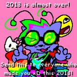 Rating: s
ID: 4013436
Date: 2023-04-25 08:25:00 -0400
Status: active
Score: 60
1:1 2022 alternative_fashion antennae_(anatomy) anthro arthropod atomic_cat domestic_cat english_text epic_face eyewear felid feline felis female glowing glowing_antennae glowstick_bracelet goggles green_antennae green_eyewear green_goggles green_hair hair hair_extensions hello_kitty_(character) hello_kitty_(series) highlights_(coloring) hybrid j4m jam_(character) low_res magenta_hair mammal missing_texture red_hair sanrio scene_(fashion) solo text thumbnail post #4013436