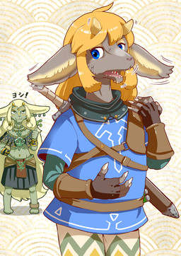 Rating: s
ID: 4108913
Date: 2023-06-13 18:52:49 -0400
Status: active
Score: 136
abstract_background after_transformation ambiguous_gender anthro biped blonde_hair blue_clothing blue_eyes blue_shirt blue_topwear bodily_fluids bottomwear claws clothing duo edmol finger_claws fingerless_gloves fur gesture gloves grey_body grey_fur hair hand_gesture handwear horn implied_transformation japanese_text link link_(zonai_form) long_ears long_hair mammal melee_weapon nintendo open_mouth rauru_(tears_of_the_kingdom) scabbard shaded sharp_teeth shirt skirt snout standing sweat sword tears_of_the_kingdom teeth text the_legend_of_zelda thumbs_up topwear weapon white_hair zonai post #4108913