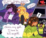 Rating: s
ID: 5646857
Date: 2025-06-16 17:42:45 -0400
Status: pending
Score: 7
2025 anthro blonde_hair brown_hair clothing deer deltarune female freckles green_clothing green_shirt green_topwear group hair hi_res human inside kris_(deltarune) male mammal new_world_deer noelle_holiday purple_body reindeer scalie shirt sitting speech_bubble susie_(deltarune) text topwear trio undertale_(series) unknown_artist post #5646857