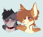 Rating: s
ID: 3035078
Date: 2021-11-20 10:22:18 -0500
Status: active
Score: 44
2020 anthro black_hair blue_eyes canid canine canis collar digital_media_(artwork) domestic_cat domestic_dog duo felid feline felis female francis_misztalski fur grey_body grey_fur hair hi_res male mammal orange_body orange_fur pricklepants purple_eyes rylee_(senimasan) simple_background smile teeth tongue post #3035078
