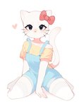 Rating: s
ID: 2640497
Date: 2021-03-05 05:06:03 -0500
Status: active
Score: 266
5_fingers anthro bald black_eyes blue_clothing blue_overalls blush bow_(feature) bow_(knot) bow_accessory clothed clothing collarbone digital_media_(artwork) domestic_cat ear_bow felid feline felis female fingers fredek666 front_view fully_clothed fur green_eyes heart_symbol hello_kitty_(character) hello_kitty_(series) hi_res legwear looking_at_viewer mammal off_shoulder on_ground overalls pink_nose sanrio shaded shirt simple_background sitting solo stockings t-shirt tail thigh_highs topwear wariza whiskers white_background white_body white_clothing white_fur white_legwear white_stockings white_tail yellow_clothing yellow_shirt yellow_t-shirt yellow_topwear post #2640497
