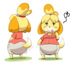Rating: s
ID: 5609131
Date: 2025-05-30 11:42:11 -0400
Status: active
Score: 5
2025 3_fingers accessory aliasing animal_crossing anthro bangs bell belly big_belly big_butt biped black_emanata black_eyes bloated blonde_highlights blush bottom_heavy bottomwear breasts brown_clothing brown_footwear brown_shoes butt button_(fastener) canid canine canis cleavage closed_smile clothed clothed_anthro clothed_female clothing colored countershade_face countershading digital_drawing_(artwork) digital_media_(artwork) dipstick_tail dog_tail domestic_dog eyelashes feet female female_anthro fingers floppy_ears footwear front_view full-length_portrait fur furgonomic_bottomwear furgonomics green_grass hair hair_accessory hair_tie handpaw hi_res highlights_(coloring) isabelle_(animal_crossing) jingle_bell logo logo_on_clothing logo_on_shirt logo_on_topwear looking_aside maddeku mammal markings monobutt motion_lines mouth_closed multiple_angles multiple_images nintendo overweight overweight_anthro overweight_female parted_bangs paws pear-shaped_figure pencil_skirt pink_tongue pockets portrait pupils raised_hand rear_view red_clothing red_dress_shirt red_hair_tie red_shirt red_topwear shaded shadow shih_tzu shirt shirt_pocket shoes simple_background skirt small_feet smile solo standing tail tail_markings tail_motion tail_through_skirt tailwag tanuki_leaf three-quarter_view tied_hair tongue tongue_out topwear toy_dog white_background white_body white_bottomwear white_button_(fastener) white_clothing white_countershading white_fur white_markings white_pupils white_skirt wide_hips yellow_blush yellow_body yellow_ears yellow_fur yellow_tail post #5609131