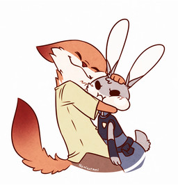 anthro canine clothing cute disney duo female fox hug judy_hopps lagomorph male mammal nemirutami nick_wilde rabbit zootopia
Rating: Safe
Score: 49
User: bonghit840
Date: June 18, 2018 anthro canine clothing cute disney duo female fox hug judy_hopps lagomorph male mammal nemirutami nick_wilde rabbit zootopia
Rating: Safe
Score: 49
User: bonghit840
Date: June 18, 2018