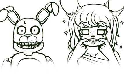 Rating: s
ID: 5615466
Date: 2025-06-01 23:55:56 -0400
Status: active
Score: 7
2017 5:3 animatronic anthro clothed clothing datfurrydude digital_media_(artwork) duo emma_(datfurrydude) female fingers five_nights_at_freddy's five_nights_at_freddy's_4 lagomorph leporid looking_at_viewer machine male mammal plushtrap_(fnaf) rabbit robot scottgames simple_background sketch sparkles teeth_showing white_background post #5615466