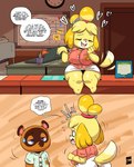 Rating: s
ID: 2729863
Date: 2021-05-07 17:19:04 -0400
Status: active
Score: 181
2021 absurd_res aloha_shirt animal_crossing anthro arms_bent arms_by_side bent_legs big_breasts blonde_hair blush bodily_fluids bold_text breasts canid canine canis clock clothed clothing comic computer conjoined_speech_bubble contour_smear counter crossbar_emanata desk dialogue dipstick_tail distorted_contour domestic_dog electronics emanata empty_eyes english_honorific english_text eyes_closed female flying_sweatdrops furniture hair heart_symbol hearts_around_body hearts_around_head hi_res honorific huge_breasts iconography isabelle_(animal_crossing) joaoppereiraus laptop legs_over_edge male mammal markings motion_lines motion_outline multicolored_tail name_drop name_in_dialogue nintendo open_mouth over_edge path_lines pattern_clothing pattern_shirt pattern_topwear raccoon_dog raised_hand shih_tzu shirt short_stack signature sitting sitting_on_counter smooth_motion_outline speech_bubble straight_arms sweat sweatdrop table tail tail_markings tail_motion tailwag tanuki text text_emphasis thick_thighs tom_nook_(animal_crossing) topwear toy_dog tucked_arms wall_clock wavy_speech_bubble post #2729863
