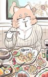 Rating: s
ID: 3233758
Date: 2022-03-20 18:11:36 -0400
Status: active
Score: 64
5:8 absurd_res alcohol anthro banquet belly beverage big_breasts breasts canid canine canis chopsticks circle_eyebrows cleavage_cutout clothing crumbs cutout detailed_background domestic_dog eating eating_food egg eyebrows female flying_spaghetti_monster food fried_shrimp happy hi_res kawaiishinitai looking_at_viewer mammal messy_eater neck_tuft nikushiba-chan overeating overweight overweight_female painting pasta pizza pizza_cutter plant polite restaurant sauce shiba_inu sitting solo soy_sauce spaghetti spitz sweater topwear tuft uwu vegetable weight_gain wine post #3233758