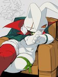 Rating: s
ID: 4628292
Date: 2024-02-28 16:53:42 -0500
Status: active
Score: 23
2channel 2channel_ascii_art_character 3:4 4_fingers anthro bell bell_collar bracelet cape chair clothing collar digital_media_(artwork) eye_scar facial_scar featureless_crotch female fingers fur furniture grey_background hi_res holding_object holding_shovel holding_snow_shovel holding_tool jewelry lagomorph legwear leporid looking_at_viewer mammal mostly_nude on_chair one_eye_closed orange_eyes pear-shaped_figure pose qadyx rabbit red_clothing red_legwear red_stockings sangatsu_usagi scar shovel simple_background sitting sitting_on_chair slightly_chubby snow snow_shovel solo standing stockings thick_thighs thigh_bow tools white_body white_fur wide_hips yokozuwari post #4628292