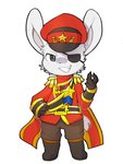 Rating: s
ID: 2673719
Date: 2021-03-29 02:33:02 -0400
Status: active
Score: 12
3:4 4_fingers anthro anthrofied belt black_eyes boots cape chibi claws clothing evil_genius_(series) evil_genius_2 evil_grin eye_patch eyewear fingers footwear fur hand_on_hip hat headgear headwear hi_res lagomorph leporid long_ears male mammal medal military_uniform rabbit red_clothing red_ivan ripy sash shoes simple_background smile solo uniform white_background white_body white_fur post #2673719