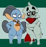 Rating: s
ID: 5356601
Date: 2025-02-06 23:51:52 -0500
Status: active
Score: 8
1upgobbo 2025 anthro blue_body blue_scales cheek_fins duo eyewear female fin generation_2_pokemon generation_3_pokemon glasses hand_on_hip head_fin hi_res jay_(1upgobbo) mabel_(1upgobbo) male markings marshtomp mostly_nude nintendo pokemon pokemon_(species) pupitar scales scarf scarf_only simple_background smile spots spotted_body tail tail_fin post #5356601