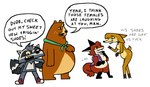 Rating: s
ID: 5545226
Date: 2025-05-03 00:32:39 -0400
Status: active
Score: 11
absurd_res anthro band_(marking) banded_tail bear bowwowzerz breasts canid canine claws clothed clothing deer english_text featureless_breasts featureless_crotch female footwear fox freckles fur grey_body grey_fur group hair hi_res hooves humor insult jewelry kerchief male mammal markings mating_season_(series) necklace netflix nude oblivious open_clothing open_mouth open_shirt open_topwear partially_clothed procyonid profanity raccoon red_body red_fur sharp_teeth shirt shoes short_stack simple_background size_difference speech_bubble tail tail_markings tan_body tan_fur teeth text thick_thighs topwear white_background white_body white_fur post #5545226