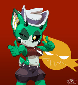 Rating: s
ID: 1382546
Date: 2017-11-19 14:35:20 -0500
Status: active
Score: 21
anthro antlers archie_comics big_breasts black_sclera breasts cassia_the_pronghorn cleavage clothed clothing cosplay cybernetic_eye cybernetics cyborg female gesture hand_gesture hardtones hat headgear headwear hi_res horn machine mammal necktie one_eye_closed pointing pronghorn red_background sega simple_background smile solo sonic_the_hedgehog_(archie) sonic_the_hedgehog_(comics) sonic_the_hedgehog_(series) soul_eater under_boob wink yellow_eyes post #1382546