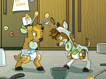 Rating: s
ID: 5192559
Date: 2024-11-19 18:03:08 -0500
Status: active
Score: 72
2015 anthro appliance bib bowl brown_body brown_fur clean_diaper clothed clothing container cutlery deer detailed_background diaper duo floor focused fur green_eyes happy hooves kitchen kitchen_appliance kitchen_utensils male mammal playing pupspace spatula spoon standing toddler tongue tongue_out tools wearing_diaper whisk white_body white_fur yellow_eyes young young_anthro young_male post #5192559