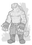 Rating: s
ID: 5456334
Date: 2025-03-25 17:37:57 -0400
Status: active
Score: 5
2019 5_fingers anthro belt big_arms boots camo camo_body camo_skin chain clothing fingerless_gloves fingers fish footwear full-length_portrait gloves handwear hi_res long_pants looking_at_viewer male marine monochrome muscular navel nipples perciform portrait reef_stonefish scorpaenoid shoes snarkysardine solo standing stonefish three-quarter_view post #5456334