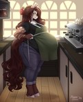 Rating: s
ID: 5630678
Date: 2025-06-09 10:38:00 -0400
Status: active
Score: 14
anthro apron belly big_belly black_clothing black_shirt black_t-shirt black_topwear blue_bottomwear blue_clothing blue_pants bottomwear brown_body brown_eyes brown_hair brown_tail closed_smile clothed clothing equid equine female green_apron green_clothing hair hi_res inside long_hair mammal mouth_closed pants pregnant pregnant_anthro pregnant_female shirt side_view smile solo standing t-shirt tail tan_body tiggybloom topwear white_body post #5630678