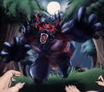 Rating: s
ID: 5625668
Date: 2025-06-07 00:28:47 -0400
Status: pending
Score: 5
absurd_res anthro attack barazoku bodily_fluids canid canine duo edbwolf first_person_view forest fullmoon hi_res jumping male mammal maned_wolf muscular mythological_canine mythological_creature mythology night painted_background perspective plant saliva solo strong_abs tree werecanid werecanine werecreature werewolf post #5625668