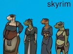 Rating: s
ID: 3400512
Date: 2022-06-19 16:39:38 -0400
Status: active
Score: 386
2022 anthro apron argonian armor armwear belly bethesda_game_studios blue_background bottomwear breasts cleavage clothed clothing countershading crop_top deeja dress english_text female female_anthro frown group headgear headwear hi_res horn humor keerava looking_at_viewer love_handles meme microsoft navel ncs non-mammal_breasts overweight overweight_anthro overweight_female reptile scales scalie scar shahvee shirt simple_background skirt skyrim slightly_chubby slightly_chubby_anthro slightly_chubby_female smile standing tank_top text the_elder_scrolls topwear weezer weezer_(blue_album) wujeeta post #3400512