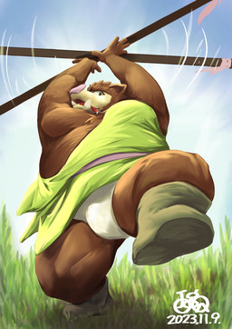 Rating: s
ID: 4405631
Date: 2023-11-10 08:29:24 -0500
Status: active
Score: 16
2023 anthro belly brown_body brown_fur clothing dragon_quest fur hi_res kemono male mammal moobs orc_(dragon_quest) outside overweight overweight_male satoshijoga1 solo square_enix suid suine sus_(pig) underwear weapon white_clothing white_underwear wild_boar post #4405631