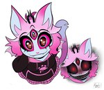 Rating: s
ID: 5099407
Date: 2024-10-07 04:04:52 -0400
Status: active
Score: 101
3_eyes anthro artist_name big_eyes blue_body blue_fur bottomwear clothed clothing demon digital_media_(artwork) emberlynn_pinkle felid feline female fur hair heart_eyes heart_symbol helluva_boss hoodie horn kremlin_art looking_at_viewer looking_up low-angle_view mammal multi_eye pink_bottomwear pink_clothing pink_hair pink_skirt sharp_teeth signature simple_background skirt smile solo tail teeth text topwear white_background wings post #5099407
