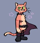 Rating: s
ID: 4821884
Date: 2024-06-01 15:34:03 -0400
Status: active
Score: 21
anthro belt boots cape chest_tuft clothing domestic_cat dreamtdebris dreamworks felid feline felis footwear fur fuzzy green_eyes hi_res male mammal mastectomy_scar orange_body orange_fur puss_in_boots_(dreamworks) puss_in_boots_(franchise) scar shoes simple_background smile solo standing star tabby_cat trans_(lore) trans_man_(lore) tuft visibly_trans whiskers post #4821884