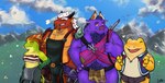 Rating: s
ID: 4995070
Date: 2024-08-18 20:46:32 -0400
Status: active
Score: 13
abs amphibian anthro black_pawpads bovid bovine cattle dragon female frog group killigan killigan's_treasure macsen male mammal muscular muscular_male mythological_creature mythological_scalie mythology pawpads pecs scalie slightly_chubby somebody6336 taavi_(killigan's_treasure) tail treasure_map zhokar post #4995070