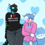 Rating: s
ID: 5568511
Date: 2025-05-13 02:12:49 -0400
Status: active
Score: 30
1:1 anthro black_clothing black_shirt black_t-shirt black_topwear blue_eyes blush blush_lines bottomwear canid canine clothing couples duo english_text femboy fox gynomorph hi_res intersex intersex/male kariwolf197 looking_at_another machine male mammal meme n4ut pants pink_clothing pink_sweater pink_topwear robot shirt shy skyler(pm) sweater synth_(vader-san) t-shirt text text_on_clothing text_on_shirt text_on_t-shirt text_on_topwear topwear post #5568511
