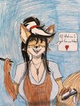 Rating: s
ID: 4674033
Date: 2024-03-22 20:52:15 -0400
Status: active
Score: 27
3:4 anthro apron big_breasts big_ears black_hair black_nose breasts brown_body brown_fur canid canine cheek_tuft cheerful cleavage clothed clothing dipstick_ears dylanaildon_no_2 ear_markings elizabeth_fox eyes_closed facial_tuft female fluffy fluffy_tail fox fur greeting hair heart_symbol hi_res holding_object huge_breasts i_mean_breast_milk jewelry mammal meme multicolored_ears name_tag necklace note_pad ponytail question red_hairband redraw shaded shirt solo t-shirt tail tan_body tan_fur teeth topwear tuft post #4674033