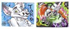 Rating: s
ID: 5663697
Date: 2025-06-23 22:47:34 -0400
Status: active
Score: 1
2008 ambiguous_gender anthro black_text blondefoxy blue_eyes brown_mane bust_portrait canid canine character_badge_(artwork) character_name eyelashes eyewear eyewear_on_head fox fur glowstick glowstick_in_mouth goggles goggles_on_head green_eyes grin half-closed_eyes holding_glowstick holding_object hyena inner_ear_fluff looking_at_viewer mammal mane marker_(artwork) mouth_hold multiple_images narrowed_eyes pen_(artwork) pink_inner_ear portrait purple_eyes purple_text smile snout solo text traditional_media_(artwork) tuft whisker_spots white_body white_fur white_inner_ear_fluff post #5663697