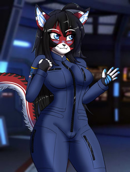 Rating: s
ID: 5614789
Date: 2025-06-01 18:05:31 -0400
Status: active
Score: 11
android antenna_hair anthro black_hair black_markings black_nose blue_eyes blue_jumpsuit blush blush_lines breasts clothing curvy_figure cybernetics cyborg detailed_background dipstick_ears ear_markings eyelashes fangs felid feline female fingerpads fingers fur hair happy hourglass_figure jumpsuit long_hair looking_aside looking_away machine mammal markings multicolored_body multicolored_ears multicolored_fur pawpads pointy_ears prick_ears red_body red_fur robot science_fiction_background small_waist smile solo tail tail_markings teeth unknown_artist white_body white_fur white_sclera zipper post #5614789