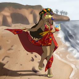 Rating: s
ID: 2513182
Date: 2020-12-02 21:00:17 -0500
Status: active
Score: 27
1:1 2018 4_toes 5_fingers anthro barefoot beach beverage breasts brown_eyes brown_hair brown_nose canid canine canis claws cleavage clothed clothing cyberella digital_media_(artwork) domestic_dog dress ear_piercing ear_ring feet female fingers floral flower flower_crown flower_garland footprint fur garland hair head_wreath hi_res highlights_(coloring) holding_beverage holding_object mammal medium_breasts multicolored_body multicolored_fur multicolored_highlights piercing plant rainbow_highlights reimina_keishana ring_piercing sand seaside smile solo tan_body tan_fur toe_claws toes tropical tropical_beverage two_tone_body two_tone_fur walking water white_claws post #2513182