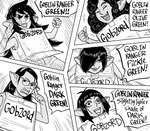 Rating: s
ID: 3365419
Date: 2022-05-31 20:22:01 -0400
Status: active
Score: 29
2022 absurd_res baalbuddy black_hair comic english_text eyewear female gesture glasses goblin group hair hand_gesture hi_res humanoid humanoid_pointy_ears humor monochrome not_furry open_mouth open_smile panel_skew pointy_ears sharp_teeth smile teeth text thumbs_up post #3365419