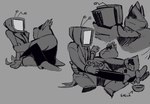Rating: s
ID: 5660566
Date: 2025-06-22 14:48:30 -0400
Status: active
Score: 7
antennae_(anatomy) bowl child container darkner deltarune eating eating_food electronics father_(lore) father_and_child_(lore) father_and_son_(lore) feeding for_a_head group hi_res hood humanoid king_spade lancer_(deltarune) male not_furry object_head on_lap parent_(lore) parent_and_child_(lore) parent_and_son_(lore) salsa_(food) screen screen_face screen_head sitting_on_lap sloshyyyy son_(lore) television tenna_(deltarune) trio tv_head undertale_(series) young post #5660566
