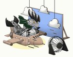 Rating: s
ID: 5525621
Date: 2025-04-23 19:51:46 -0400
Status: active
Score: 59
1_horn >_< aircraft airplane ambiguous_gender animated astalos box camo_body camo_scales canes-cm capcom cardboard cardboard_armor cardboard_box cardboard_weapon container daww electric_fan eyes_closed feral flying_wyvern green_scarf grey_body grey_scales happy hi_res horn jet loop monster_hunter open_mouth orange_eyes scales scarf sharp_teeth short_playtime simple_background solo tail tail_ridge teeth tongue_showing vehicle white_background wind wings post #5525621