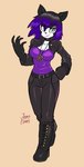 Rating: s
ID: 3995359
Date: 2023-04-16 09:57:41 -0400
Status: active
Score: 8
2023 absurd_res anthro belt black_body black_boots black_bottomwear black_clothing black_footwear black_fur black_hair black_jacket black_pants black_topwear boots bottomwear breasts choker clothed clothing colored_nails domestic_cat eye_through_hair eyebrow_through_hair eyebrows felid feline felis female fingernails footwear fur gloves green_eyes hair handwear hi_res high_heeled_boots high_heels jacket jade_(tamashii69) jamoart jewelry mammal medium_breasts multicolored_body multicolored_fur multicolored_hair nails necklace open_clothing open_jacket open_topwear pants pentacle_pendant pentagram_necklace purple_choker purple_clothing purple_fingernails purple_hair purple_jewelry purple_nails purple_necklace purple_topwear shoes simple_background smile solo tan_background topwear translucent translucent_hair two_tone_body two_tone_fur two_tone_hair walking white_body white_fur post #3995359