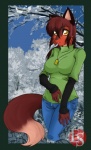Rating: s
ID: 150541
Date: 2011-07-19 07:42:26 -0400
Status: active
Score: 54
amber_eyes anthro biped bottomwear breasts brown_body brown_fur brown_hair canid canine cheek_tuft clothed clothing crossed_legs denim denim_bottomwear denim_clothing dipstick_tail dutch_angle ethersaga facial_tuft female fox fur hair hi_res humanoid_pointy_ears jeans jewelry long_hair looking_at_viewer mammal markings multicolored_tail necklace outside pants plant pointy_ears red_hair robyn_mcclaire shirt sky snow solo standing surprise sweater tail tail_markings tight_clothing topwear tree tuft winter wood post #150541