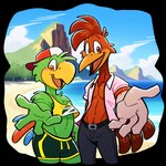 Rating: s
ID: 4580306
Date: 2024-02-05 15:22:59 -0500
Status: active
Score: 96
1:1 2024 4_fingers alpha_channel anthro avian backwards_hat beach beak beckoning belt biped bird blush bottomwear brown_eyes chest_tuft chicken clothed clothing collared_shirt conditional_dnp crop_top curvy_figure denim denim_bottomwear denim_clothing detailed_background disney duo feathers fingers galliform gallus_(genus) gesture green_body green_feathers hat headgear headwear hotpants jeans jose_carioca looking_at_viewer male mountain open_clothing open_mouth open_shirt open_smile open_topwear orange_eyes outstretched_hand panchito_pistoles pants parrot phasianid pink_clothing pink_shirt pink_topwear poppin pubes reaching_towards_viewer red_body red_feathers seaside shirt shorts smile smiling_at_viewer tank_top the_three_caballeros topwear tuft wide_hips post #4580306