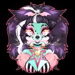 Rating: s
ID: 4796526
Date: 2024-05-20 20:01:37 -0400
Status: active
Score: 16
1:1 2022 alpha_channel alternative_fashion anthro black_hair black_nose bone breasts bust_portrait canid canine canis clothed clothing collar creepy_cute domestic_dog eyeball female female_anthro frankie_(spookieghoulie) fur goth green_body gurokawa hair happy harness holding_bone j-fashion looking_at_viewer mammal mouth_hold pastel_goth patchwork_creature pattern_clothing pattern_topwear pink_collar pink_eyes pink_harness poodle portrait solo spiked_collar spikes spookieghoulie striped_clothing striped_topwear stripes teeth topwear yellow_sclera post #4796526