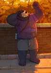 Rating: s
ID: 5624938
Date: 2025-06-06 17:39:42 -0400
Status: active
Score: 11
barefoot bear bezdomny black_bear bottomwear box brick_wall clothing container eyewear fangs feet glasses hi_res leaf male mammal outside plant shirt shorts sidewalk slightly_chubby solo sunny t-shirt teeth topwear tree ursine wall_(structure) post #5624938