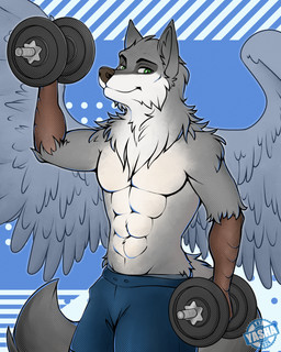 Rating: s
ID: 5701726
Date: 2025-07-11 14:30:23 -0400
Status: active
Score: 7
4:5 abs anthro athletic athletic_anthro athletic_male athletic_wear biceps biped blue_bottomwear blue_clothing blue_shorts bottomwear canid canine canis clothed clothing countershade_body countershade_face countershade_fur countershade_torso countershading digital_media_(artwork) dumbbell exercise feathered_wings feathers fur green_eyes grey_body grey_feathers grey_fur gym_bottomwear gym_shorts hair halftone hi_res inner_ear_fluff looking_at_viewer male male_anthro mammal multicolored_body multicolored_fur muscular muscular_anthro muscular_male narrowed_eyes pecs shorts shorts_only simple_background smile solo standing tail topless tuft underwear weightlifting weights white_body white_fur wings wolf workout yasha_the_husky post #5701726