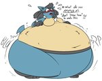 Rating: s
ID: 4582823
Date: 2024-02-06 17:52:53 -0500
Status: active
Score: 49
2022 3_toes 4_fingers aliasing anthro belly belly_tuft big_belly big_breasts black_hair black_inner_ear black_markings black_text blorp blue_arms blue_body blue_ears blue_fur blue_mouth blue_tail bodily_fluids bottom_heavy breasts canid canine chest_spike colored digital_drawing_(artwork) digital_media_(artwork) english_text exclamation_point featureless_breasts feet female female_anthro fingers fist flying_sweatdrops front_view full-length_portrait fur generation_4_pokemon gloves_(marking) hair hand_spike huge_belly huge_hips huge_thighs hyper hyper_belly hyper_hips hyper_inflation hyper_pear implied_permanent inflation interrobang leg_markings lucario mammal markings morbidly_obese morbidly_obese_anthro morbidly_obese_female navel nintendo nude nude_anthro nude_female obese obese_anthro obese_female open_mouth overweight overweight_anthro overweight_female panicking pear-shaped_figure pointy_ears pokemon pokemon_(species) portrait prick_ears purple_eyes question_mark quotation_marks simple_background simple_coloring socks_(marking) solo sound_effects spikes spikes_(anatomy) stuttering sweat sweatdrop tail talking_to_another tan_body tan_breasts tan_fur tan_tuft text thatoneaceguy thick_thighs three-quarter_view toes tongue tuft underline white_background white_spikes wide_hips post #4582823