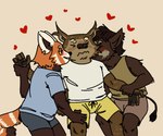 Rating: s
ID: 5589237
Date: 2025-05-21 20:11:47 -0400
Status: active
Score: 9
2025 ailurid anthro arm_grab binturong blush bottomwear clothing eyes_closed ganii ganii_(character) grabbing_wrist group half-closed_eyes hand_on_leg heart_symbol kissing looking_at_another male male/male mammal narrowed_eyes red_panda selfcest shirt shorts sitting square_crossover suid suine sus_(pig) t-shirt tail tank_top topwear trio viverrid wild_boar post #5589237