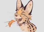 Rating: s
ID: 2963152
Date: 2021-10-06 21:26:26 -0400
Status: active
Score: 166
2021 anthro cheek_tuft chopsticks facial_tuft fangs felid feline fish_meat food fur hi_res icon inner_ear_fluff lex_(servalex) mammal markings meat nigirizushi open_mouth pupils rice salmon_(food) serval slit_pupils solo spots spotted_body spotted_fur strayserval sushi teeth tongue tongue_out tuft whiskers post #2963152