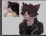 Rating: s
ID: 4689728
Date: 2024-03-30 21:06:36 -0400
Status: active
Score: 53
alternative_fashion anthro black_body black_fur cigarette clothing domestic_cat english_text eyebrows eyes_closed felid feline felis fur jacket leather leather_clothing leather_jacket leather_topwear male mammal occult_symbol pentacle pentacle_pendant punk ramahuro real reference_image smoking smoking_cigarette solo symbol text topwear whiskers post #4689728