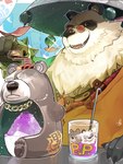 Rating: s
ID: 5657901
Date: 2025-06-21 11:20:25 -0400
Status: active
Score: 6
anthro ashikakoshika asian_clothing bear bell ben_bigger brown_bear chinese_clothing claws clothing dessert duo east_asian_clothing eye_scar eyewear facial_scar fangs food giant_panda glasses grizzly_bear jingle_bell male mammal mihoyo mixed-language_commentary open_mouth pan_yin_hu pawpads round_glasses scar shaved_ice shirt signature smile teeth topwear ursine wok yellow_clothing yellow_shirt yellow_topwear zenless_zone_zero post #5657901